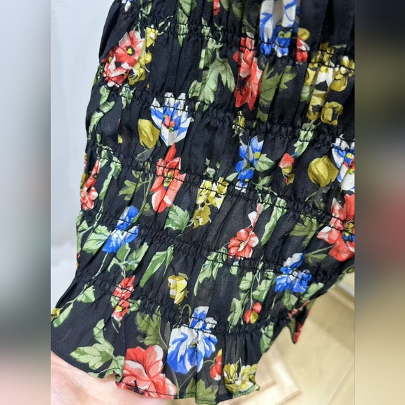 Doen GIANNA DRESS IN NOIR WILD ROSE - Picture 10 of 10